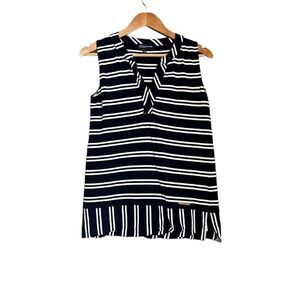 3 for $30! Jones New York navy and white tank top